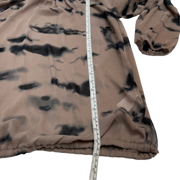 Soya Concept Taupe Black Scoop Neck Long Sleeve Top Size S - Picture 9 of 12